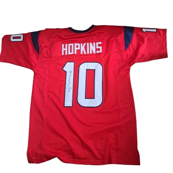 unbranded Other - D'Andre HOPKINS #10 Signed JERSEY NFL Cardinals red white James Spence Mens XL